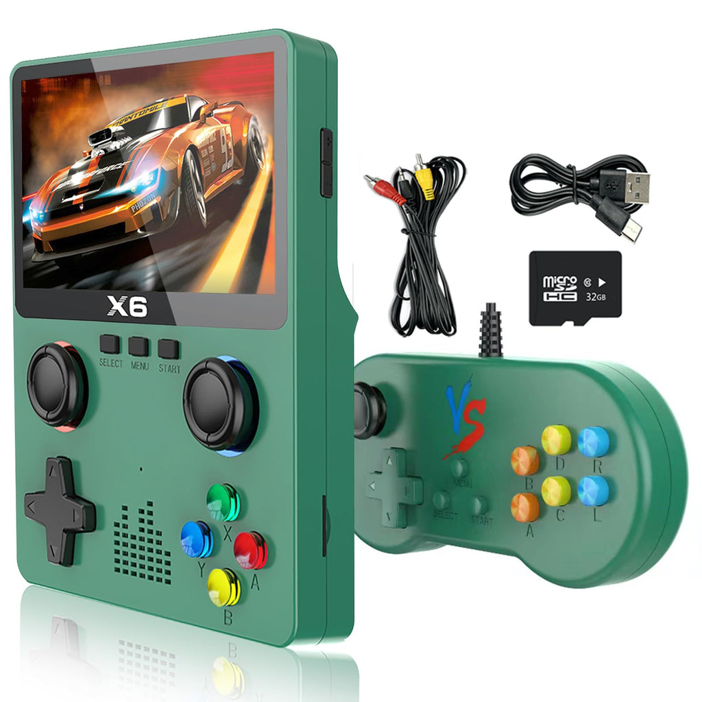 Retro Handheld Game Console with 32G Card Support 11+ Emulators 3.5-inch IPS Screen Portable Retro Gaming Console Supports 10000+ Games and TV Outputs